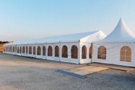 Eingangszelt Pagode in Karlsruhe